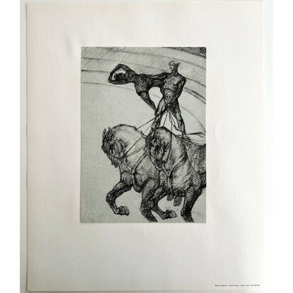 Toulouse Lautrec The Pas De Deux 1967 Circus Art Lithograph Matted Print - Picture 3 of 7